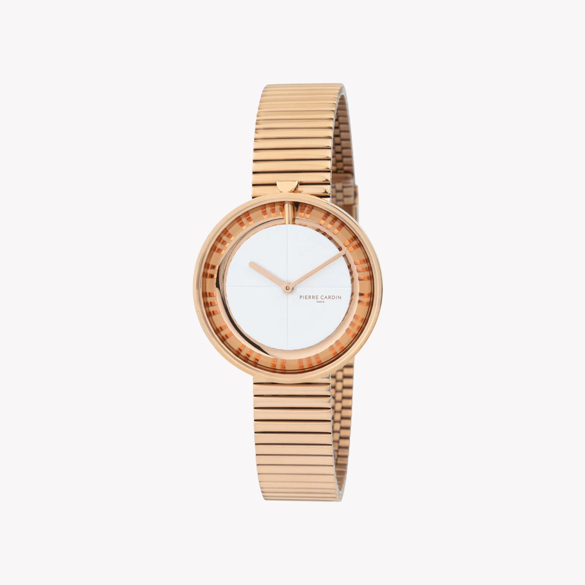 Pierre Cardin Women's Rose Gold Watch, White Dial | Cma.0017-0