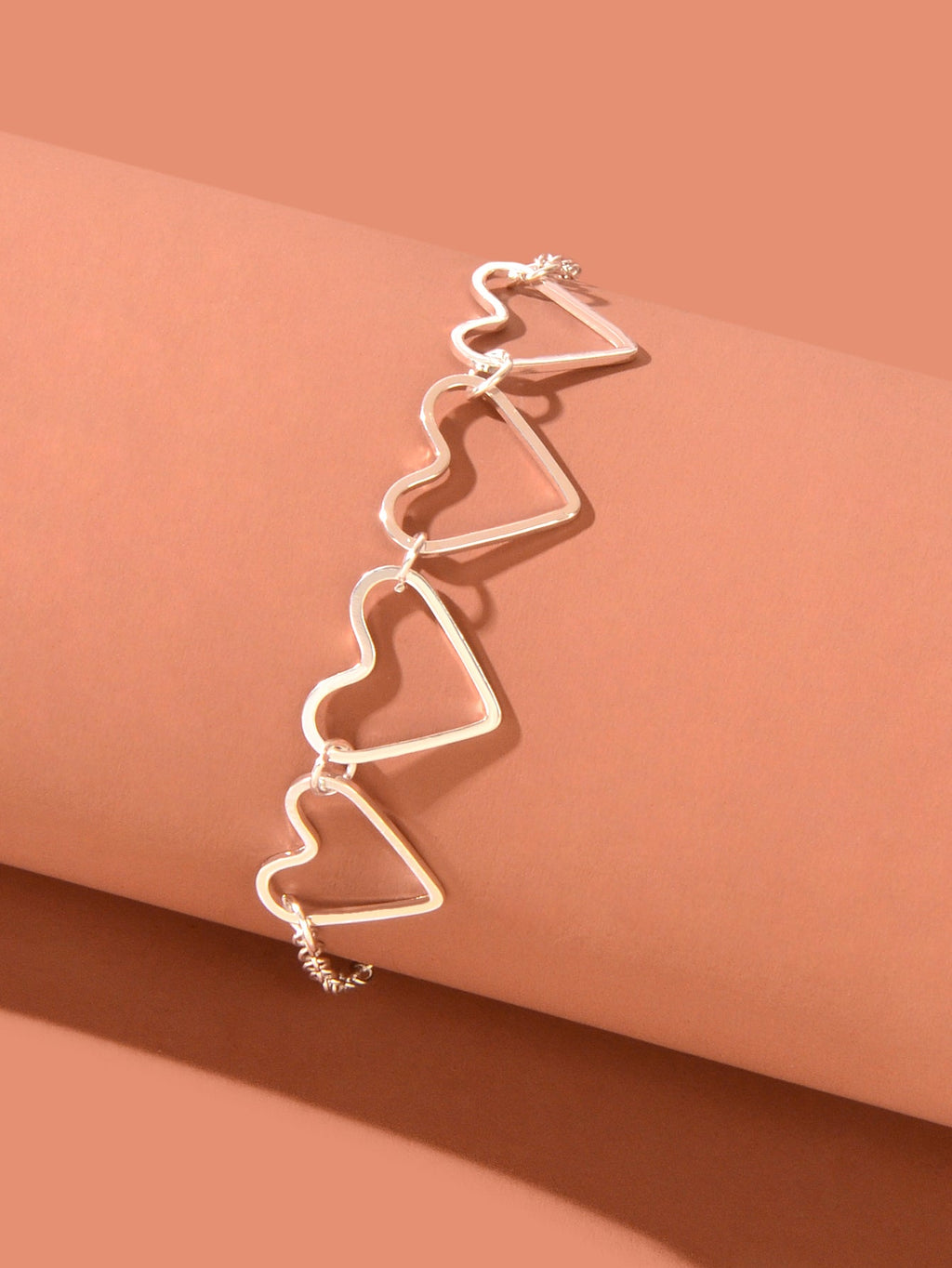 Hollow Heart Charm Adjustable Anklet Beach Accessories Minimalist Foot Jewellery-2