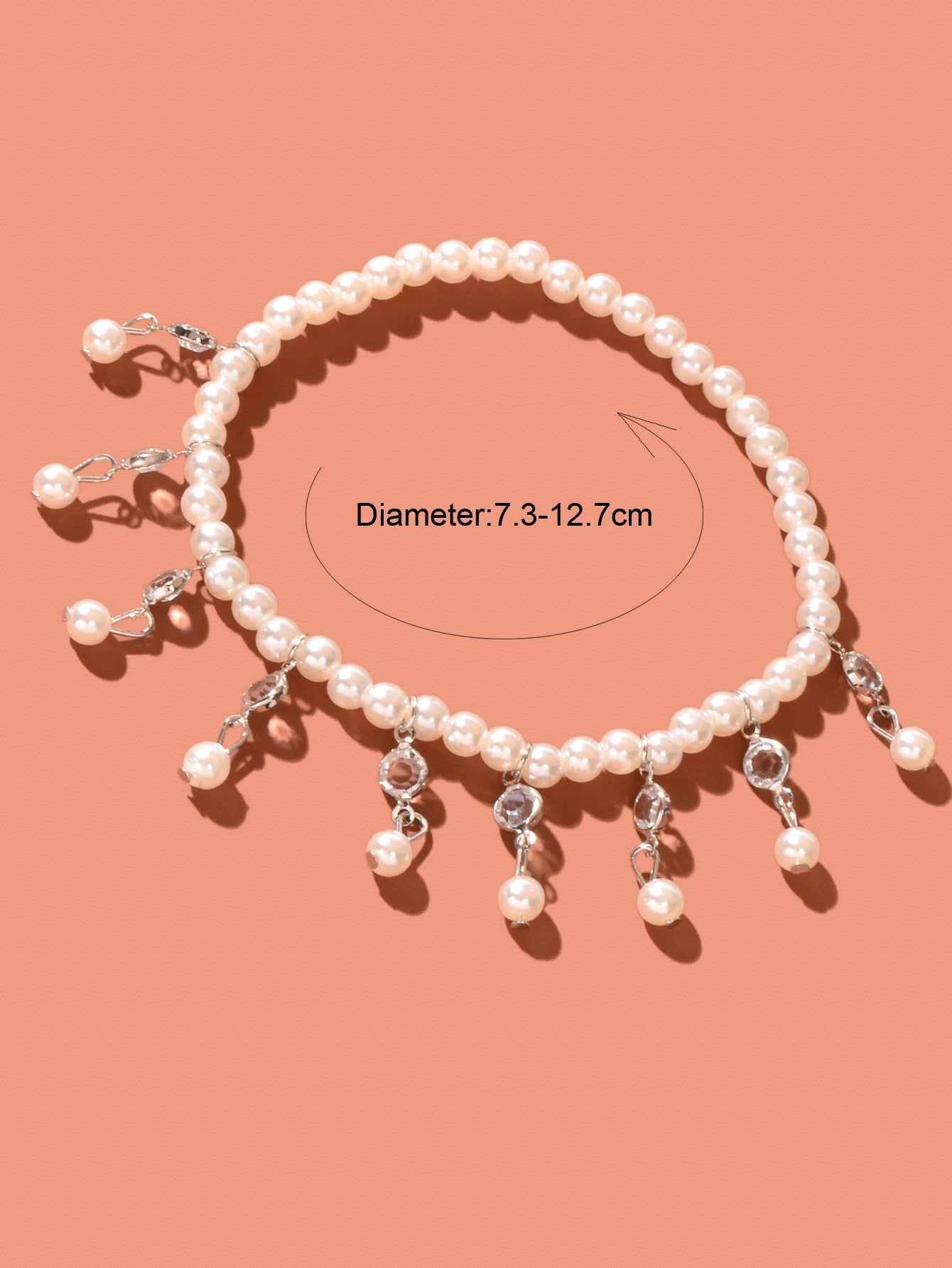Beach Elastic Imitation Pearl Bead Charm Anklet Foot Chain Bracelet Jewelry Gift-2