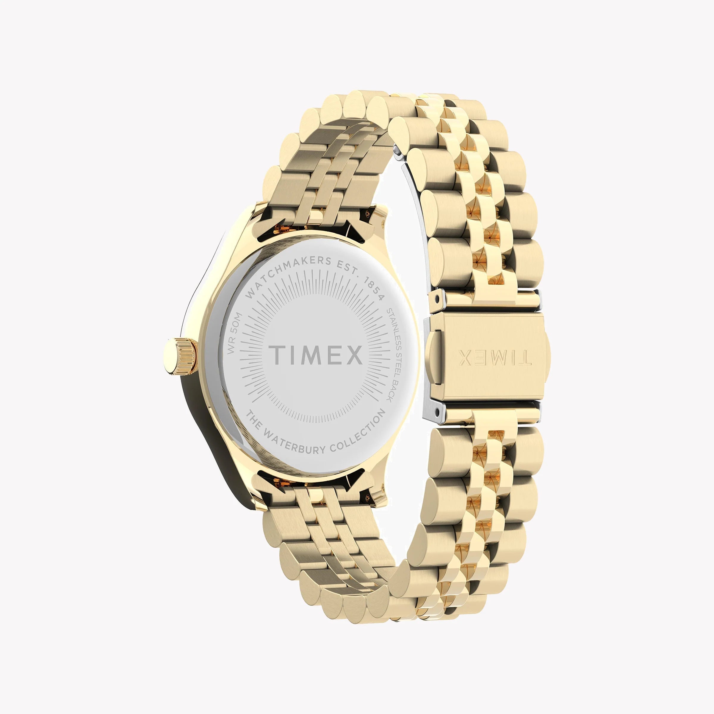 Timex Women's Gold Stainless Steel Watch, Off White Dial | Tw2u23200-4
