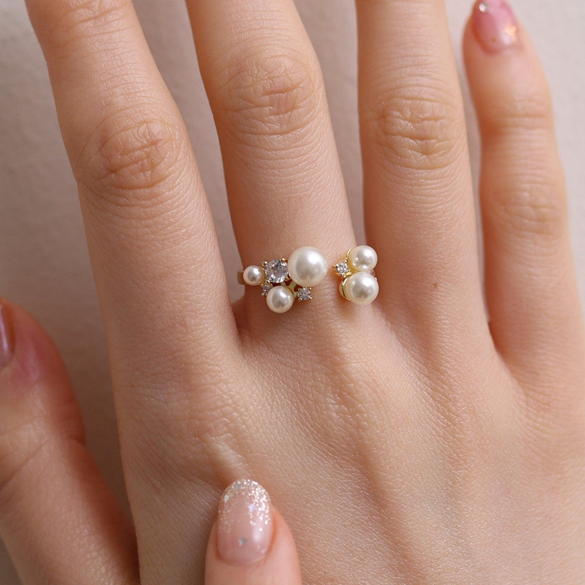 Pearl cubic ring-2