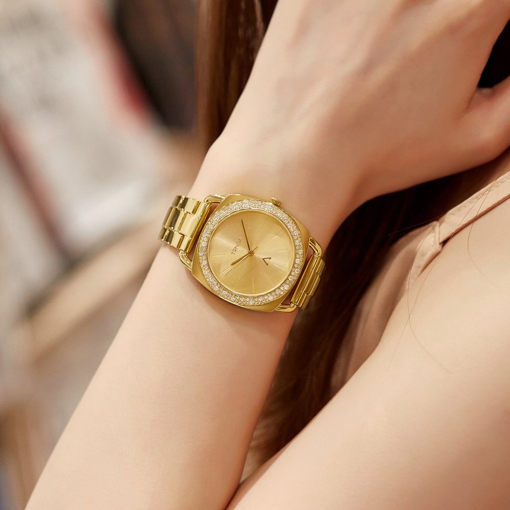 Trnda Women's Gold Stainless Steel Watch, Gold Dial | Trnda35.8-1
