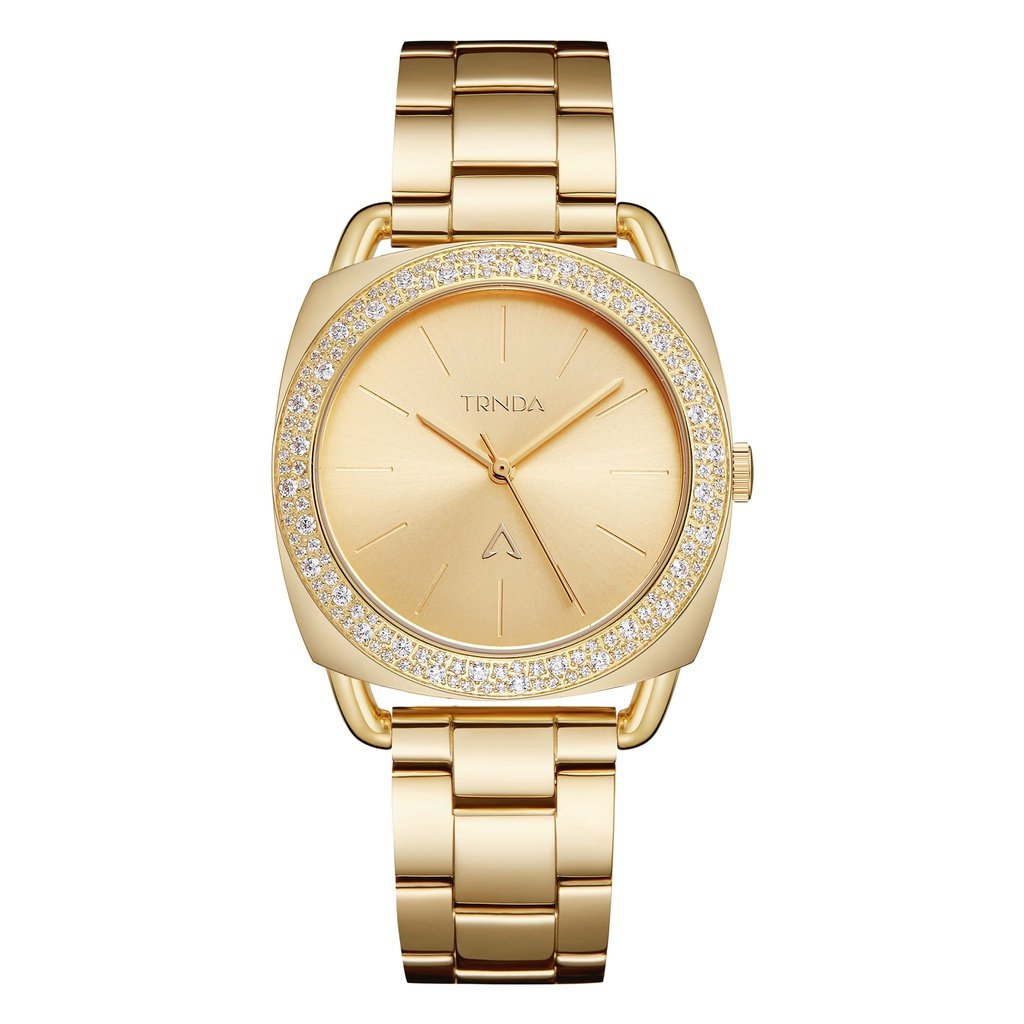 Trnda Women's Gold Stainless Steel Watch, Gold Dial | Trnda35.8-0