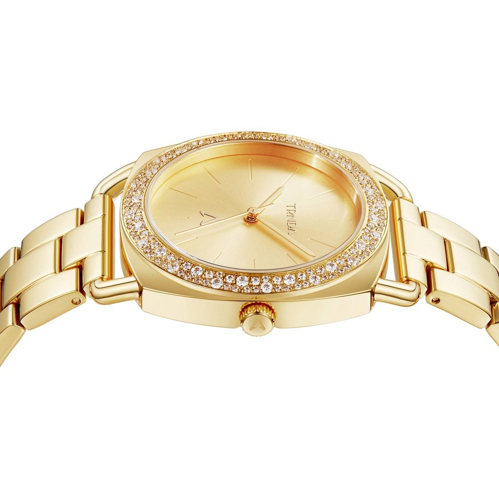 Trnda Women's Gold Stainless Steel Watch, Gold Dial | Trnda35.8-2