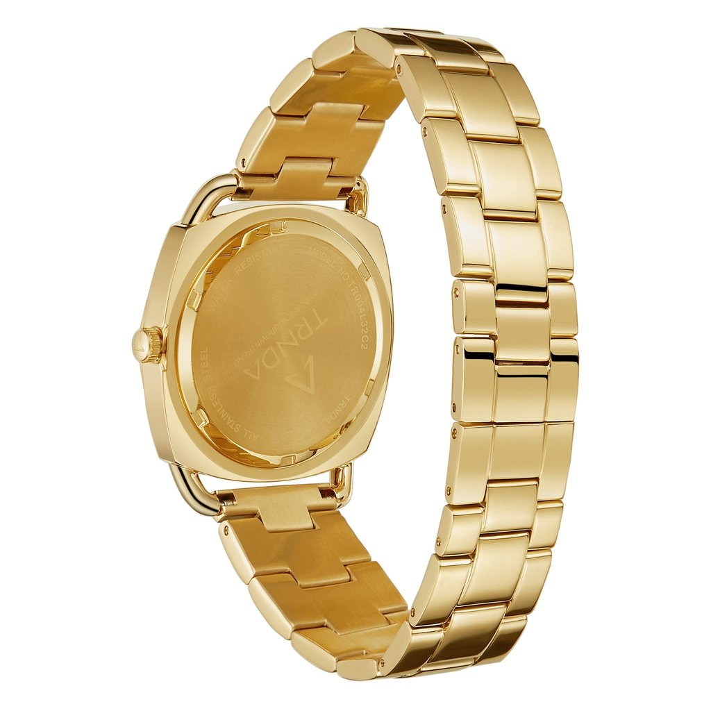 Trnda Women's Gold Stainless Steel Watch, Gold Dial | Trnda35.8-3