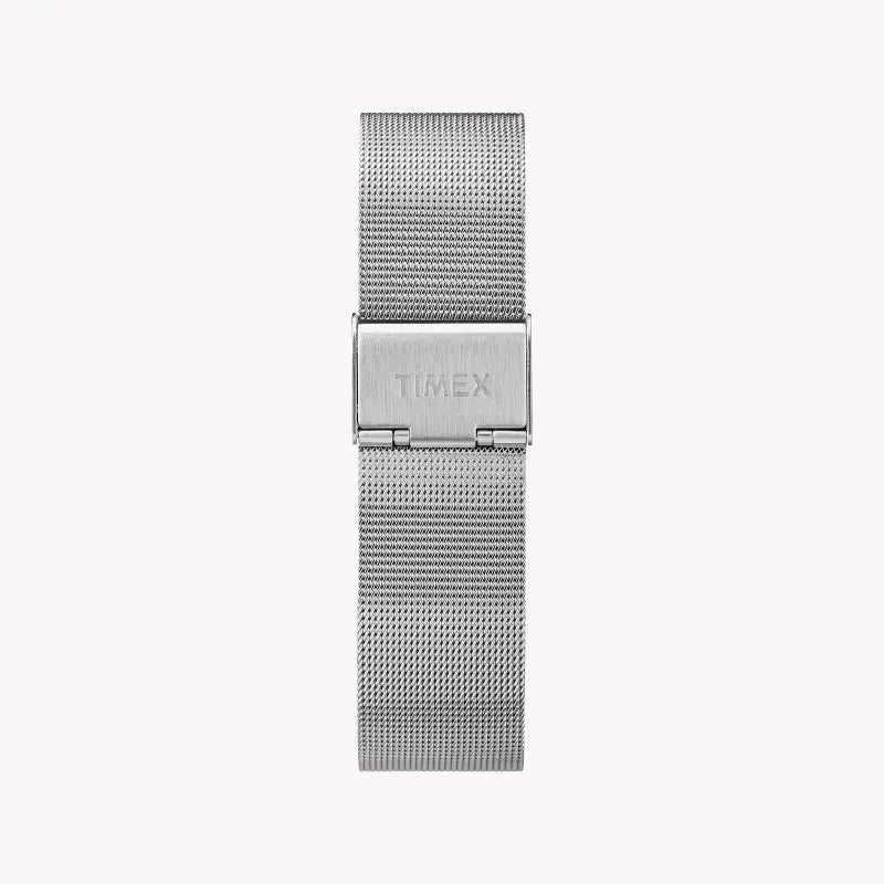 Timex Men's Silver Stainless Steel Watch, Black Dial | Tw2r71500-2