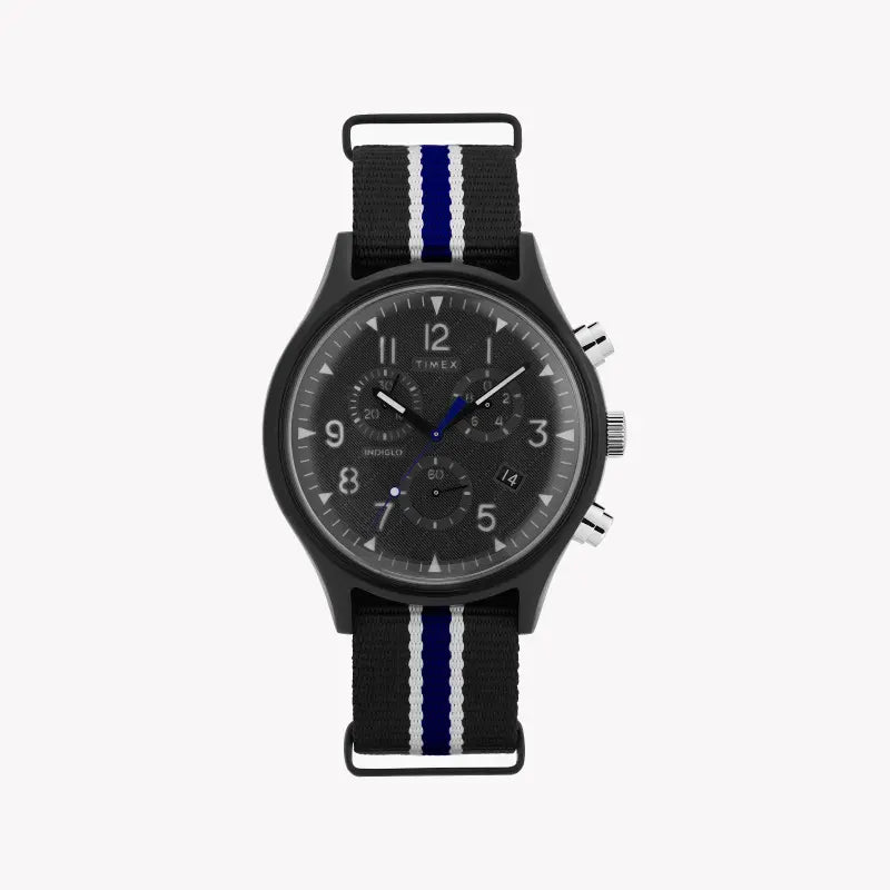 Timex Men's Black Fabric Watch, Stainless Steel Case | Tw2t29700-0
