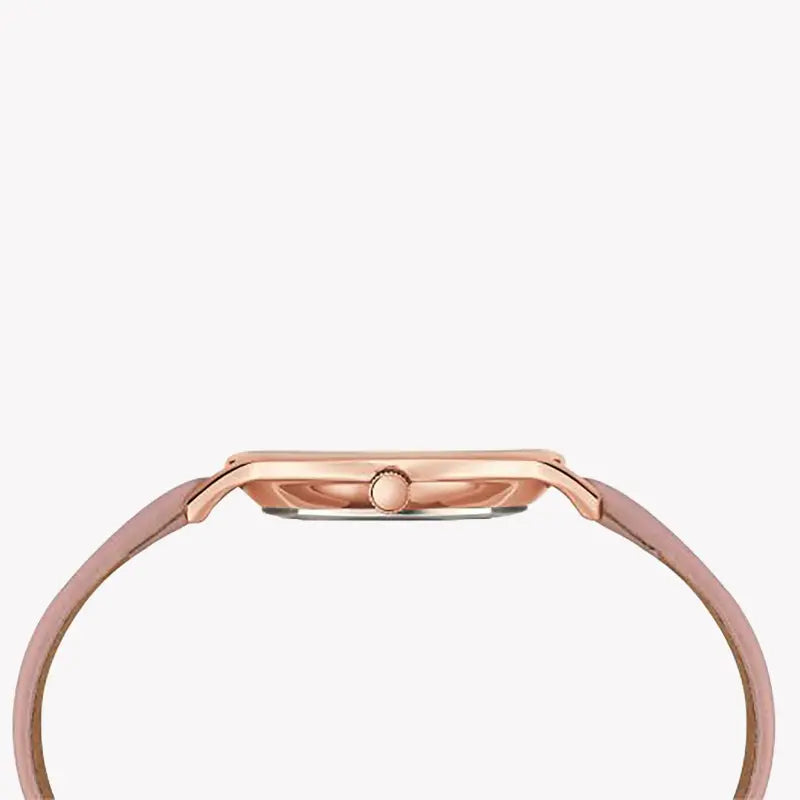 Timex Women's Pink Leather Watch, Mother Of Pearl Dial | Tw2t36100-1