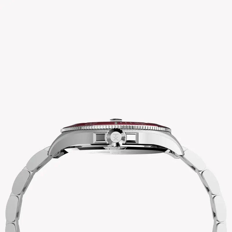 Timex Men's Silver Stainless Steel, Black Dial | Tw2u41700-1