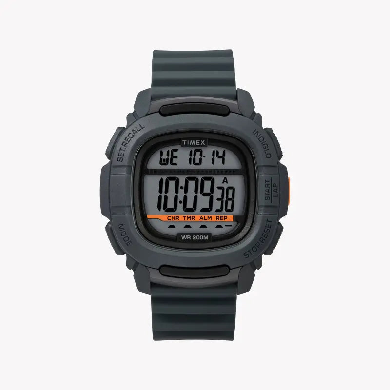 Timex Men's Gray Silicone Watch, Digital Dial | Tw5m26700-0