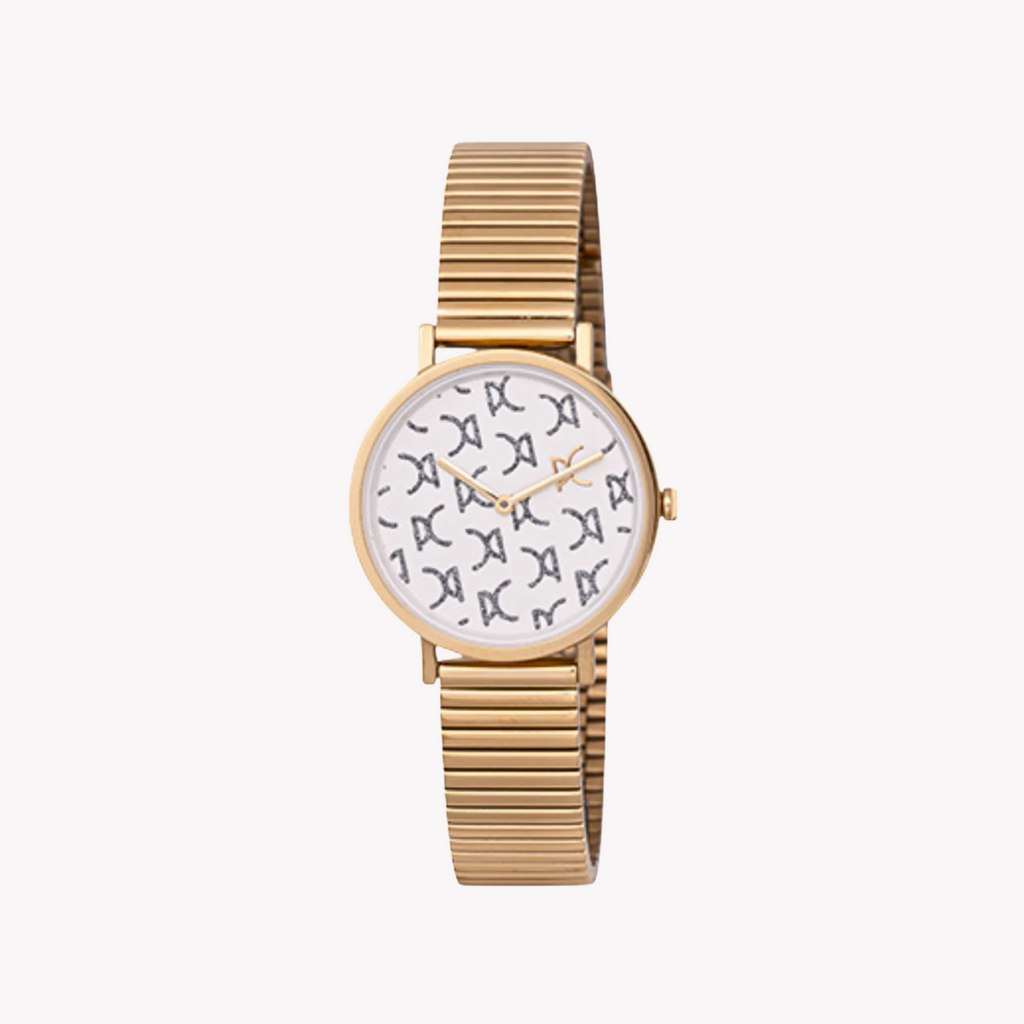 Pierre Cardin Women's Gold Metal Watch, White Dial | Cbv.1542-0