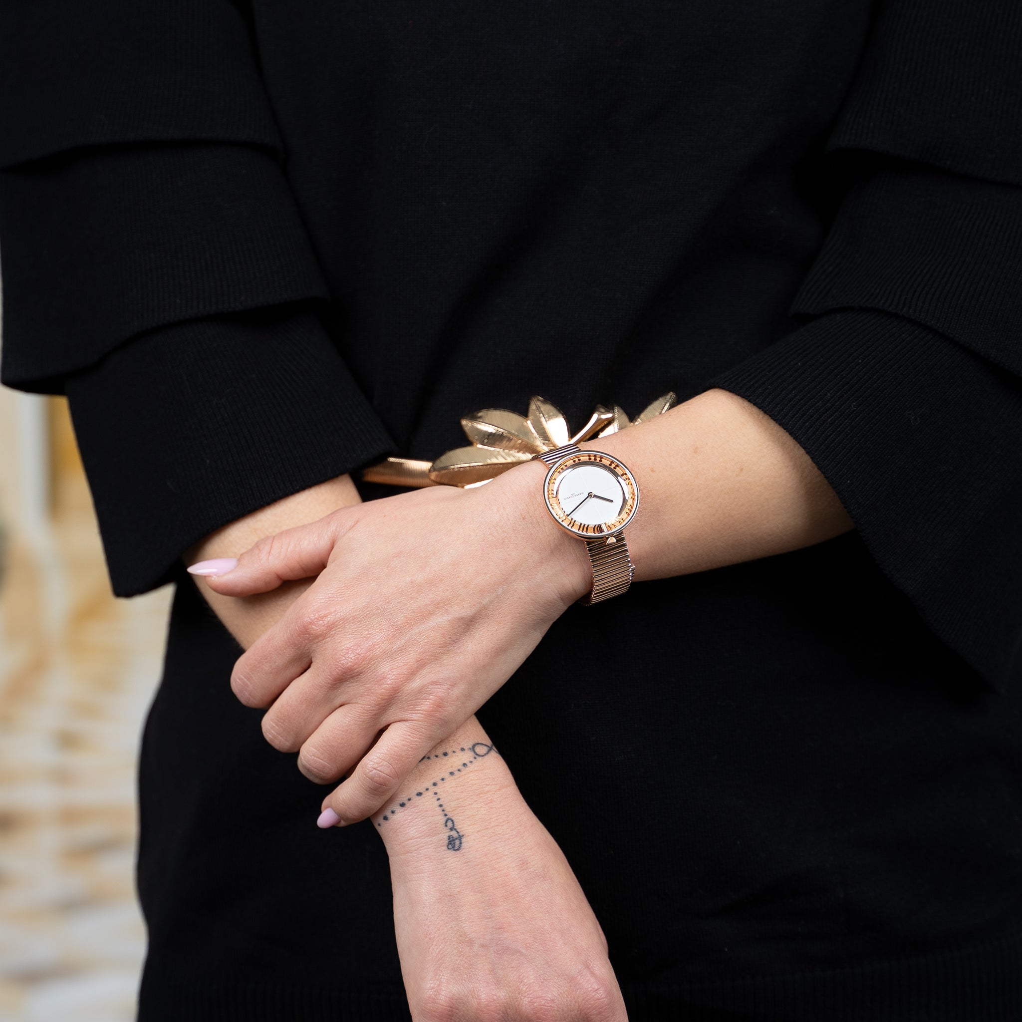 Pierre Cardin Women's Rose Gold Watch, White Dial | Cma.0017-4