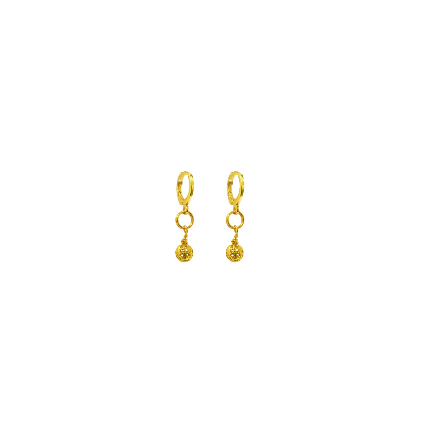 Gold Huggie Earrings, Filigree Huggie earrings, Chic Earrings, Elegant Huggie Ear Accessories | by lovedbynlanla