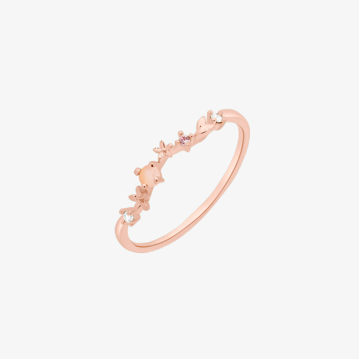 Rose quartz laurel ring-5