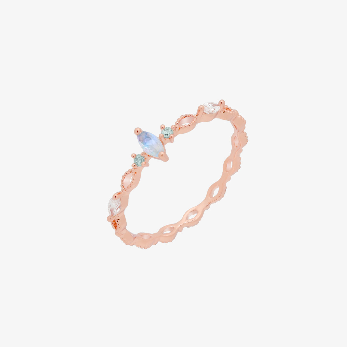 Moonstone Cubic Relay Ring-6