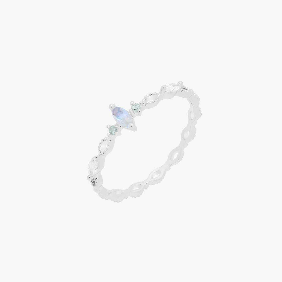 Moonstone Cubic Relay Ring-5
